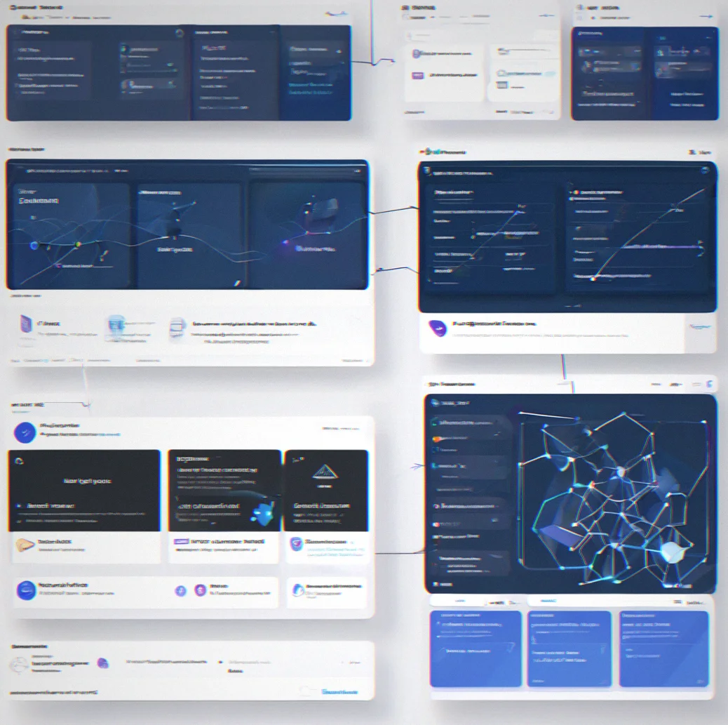 Workflow diagram showing design tokens connecting Figma library panel to VS Code editor window to design handoff platform dashboard